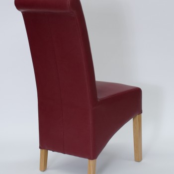 Richmond Ruby Oak Leather Dining Chairs