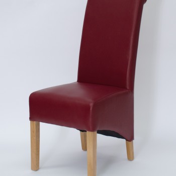 Richmond Ruby Oak Leather Dining Chairs
