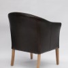 Oslo Brown Leather Oak Tub Chair