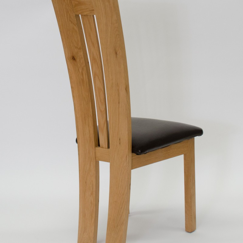 Venezia Oak Leather Dining Chair