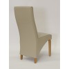 Wave Bone Leather Oak Dining Chair