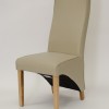 Wave Bone Leather Oak Dining Chair