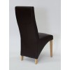 Wave Coco Leather Oak Dining Chair 