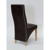Wave Suzuka Coco / Bone Piping Leather Oak Dining Chair