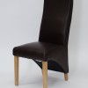 Wave Coco Leather Oak Dining Chair 