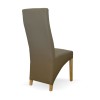 Wave Mushroom Leather Oak Dining Chair