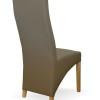 Wave Mushroom Leather Oak Dining Chair