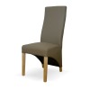Wave Mushroom Leather Oak Dining Chair