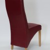 Wave Ruby Leather Oak Dining Chair