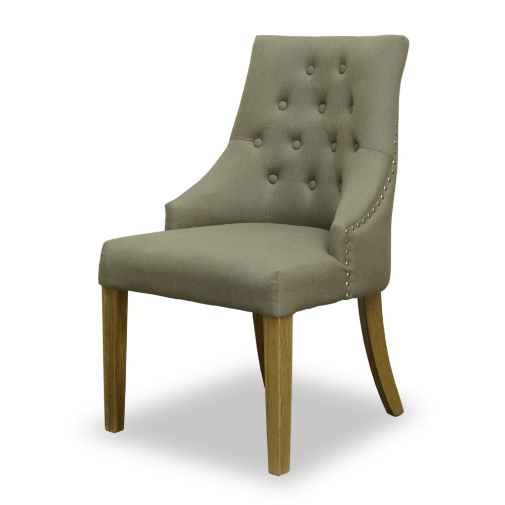Windsor Comfort Fabric Oak Chair