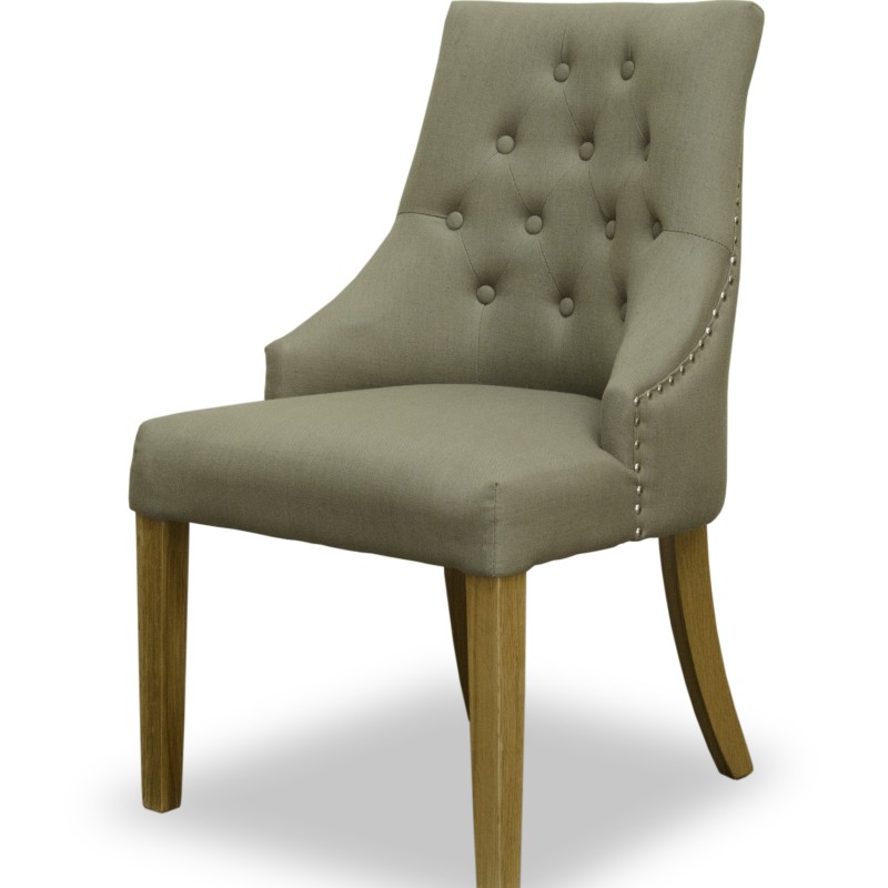 Windsor Comfort Fabric Oak Chair
