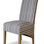 Richmond Natur Stripe Fabric Oak Dining Chair 
