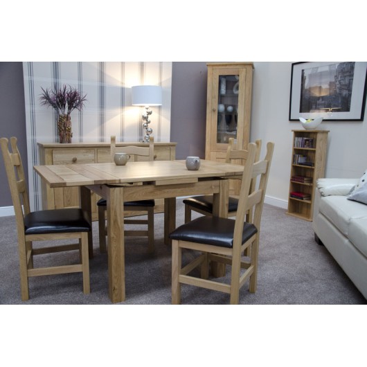 Opus Modern Oak Small Extending Drawleaf Table Opus Modern Oak Small Extending Drawleaf Table