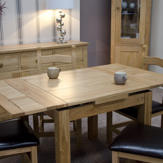 Opus Modern Oak Small Extending Drawleaf Table 