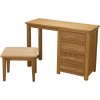 Opus Modern Oak Single Pedestal Dressing Table + Stool