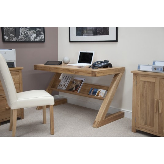 Z Oak Designer Office Desk