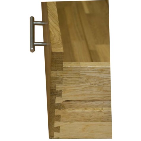 Opus Modern Oak Single Pedestal Dressing Table + Stool