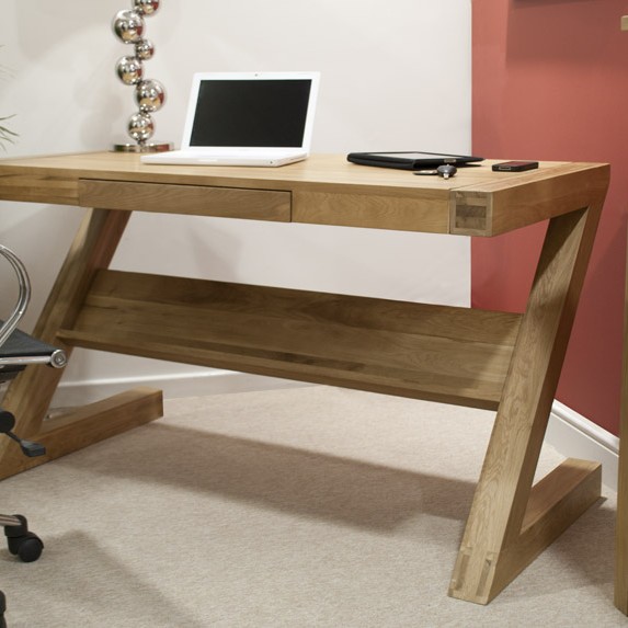Z Oak Designer Office Desk