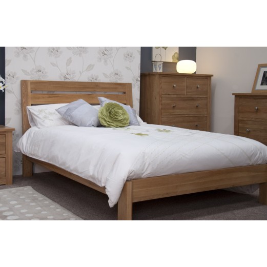 Torino Contemporary Oak Double Slatted Bed Torino Contemporary Oak Double Slatted Bed