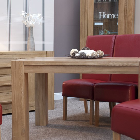 Opus Modern Oak Small Corner Leg Dining Table