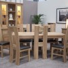 Opus Modern Oak Large Corner Leg Dining Table