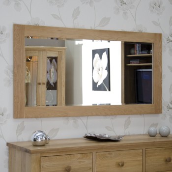 Torino Contemporary Oak 1500 x 750 Large Mirror