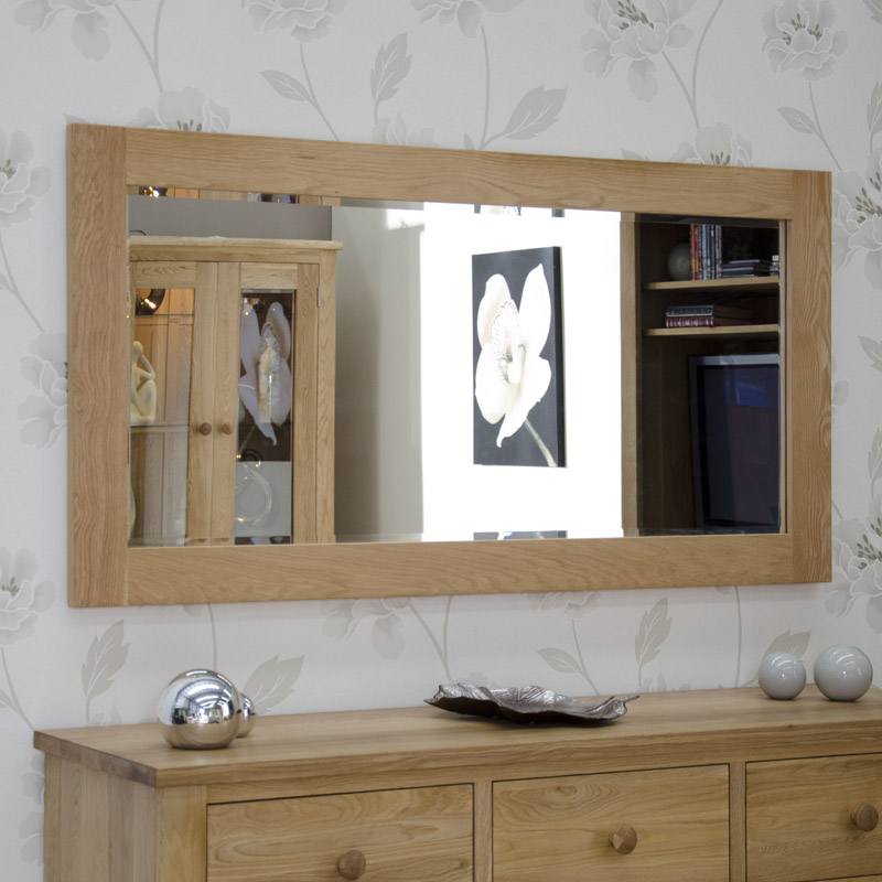 Torino Contemporary Oak 1500 x 750 Large Mirror