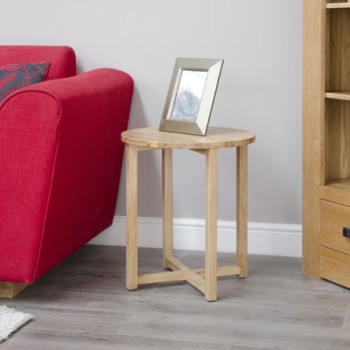 Opus Oak Round Lamp Table