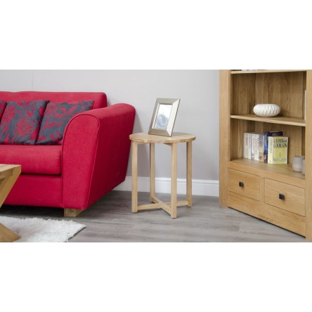 Opus Oak Round Lamp Table