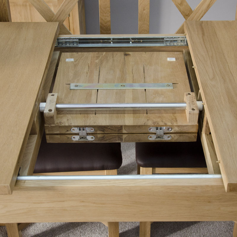 Opus Modern Oak Butterfly Extending Dining Table