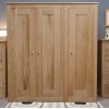 Torino Contemporary Oak Triple Wardrobe 