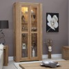 Trend Lifestyle Oak Glass Display Cabinet