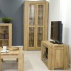 Trend Lifestyle Oak Glass Display Cabinet