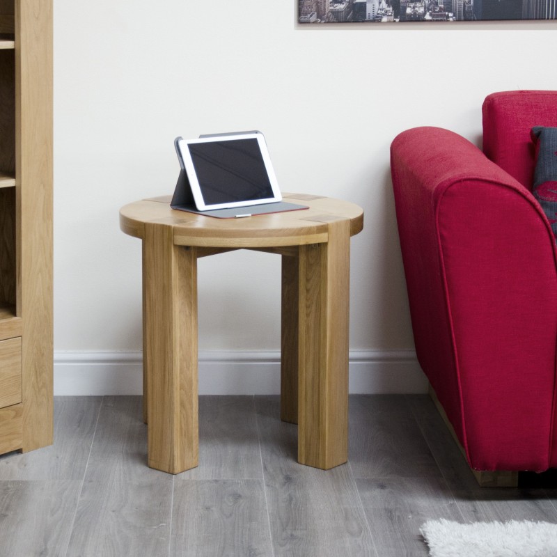 Trend Lifestyle Oak Round Lamp Table