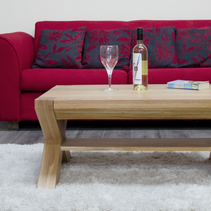 Trend Lifestyle Oak X-Leg 3 X 2 Coffee Table