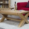 Trend Lifestyle Oak X-Leg 3 X 2 Coffee Table