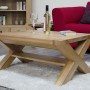 Trend Lifestyle Oak X-Leg 3 X 2 Coffee Table