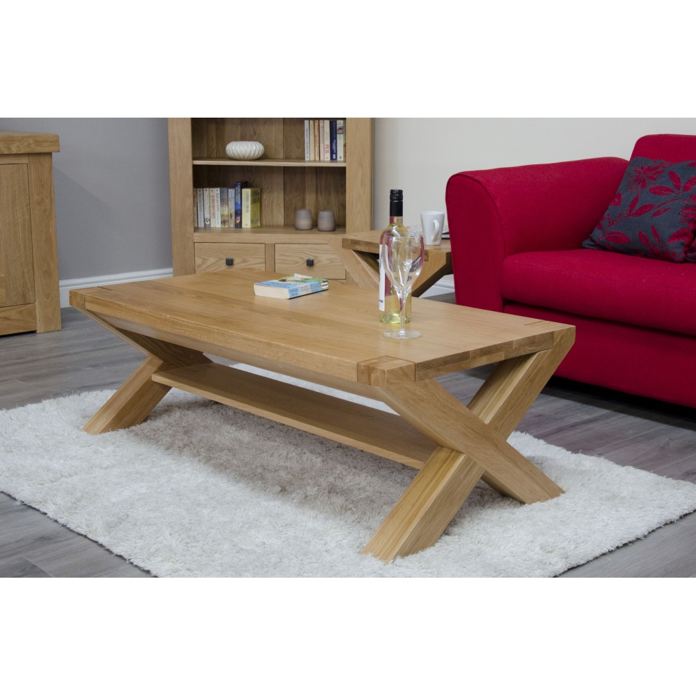 Trend Lifestyle Oak X-Leg 4 X 2 Coffee Table Trend Lifestyle Oak X-Leg 4 X 2 Coffee Table