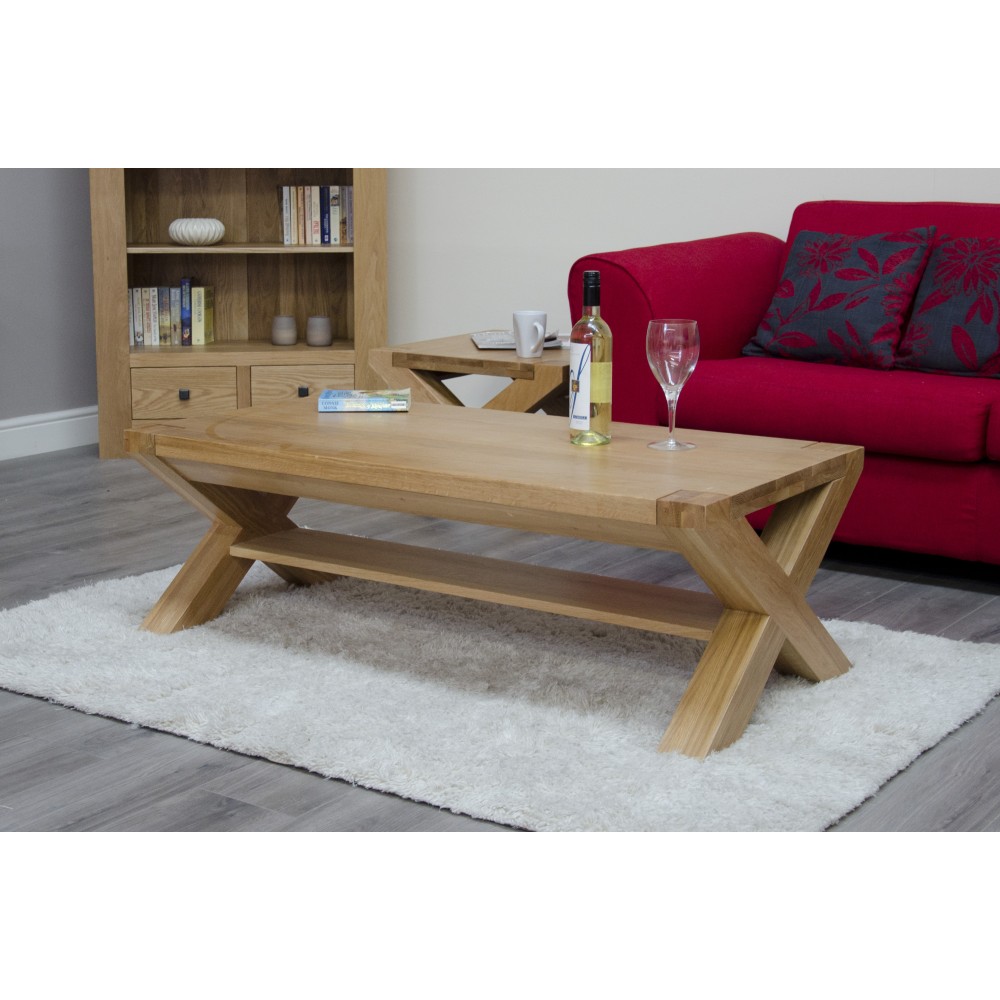 Trend Lifestyle Oak X-Leg 4 X 2 Coffee Table Trend Lifestyle Oak X-Leg 4 X 2 Coffee Table