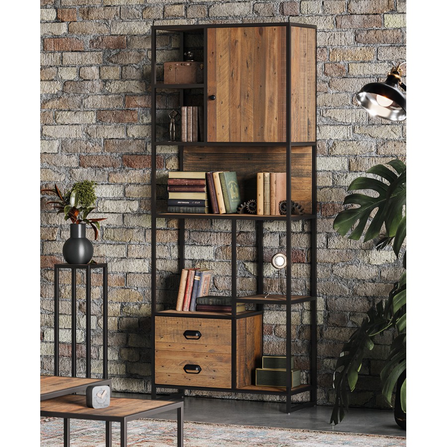 Ooki Reclaimed Large Open Bookcase