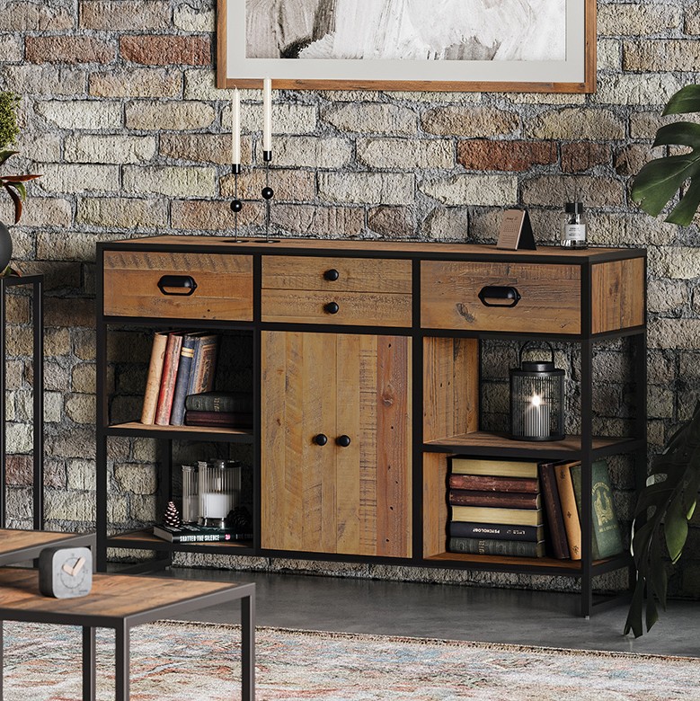 Ooki Reclaimed Large Storage Console Table