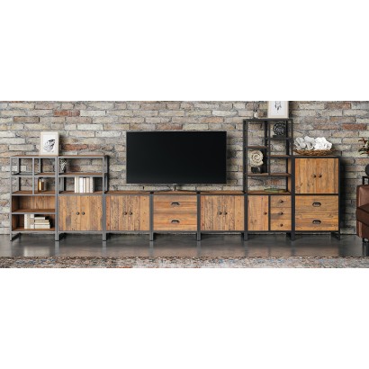 Ooki Reclaimed Modular Cupboard with Shelves