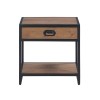 Ooki Reclaimed Lamp Side Table with Drawer
