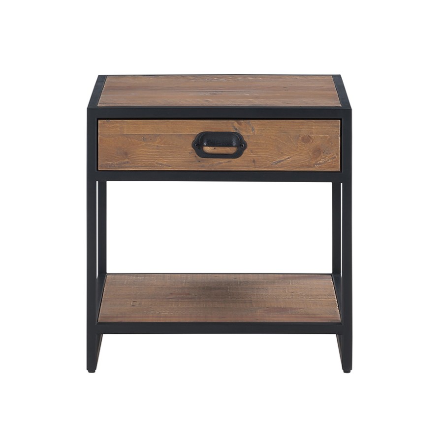 Ooki Reclaimed Lamp Side Table with Drawer Ooki Reclaimed Lamp Side Table with Drawer