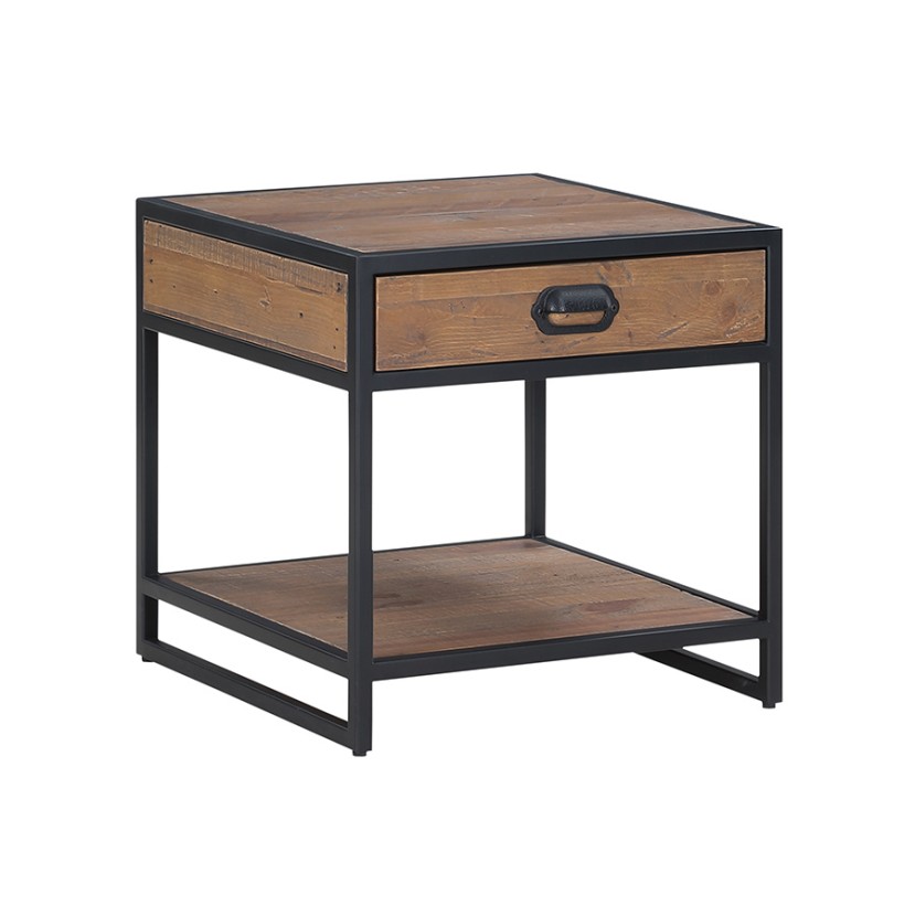 Ooki Reclaimed Lamp Side Table with Drawer Ooki Reclaimed Lamp Side Table with Drawer