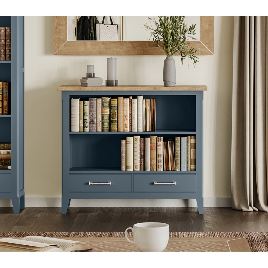 Signature Blue Low Bookcase Signature Blue Low Bookcase
