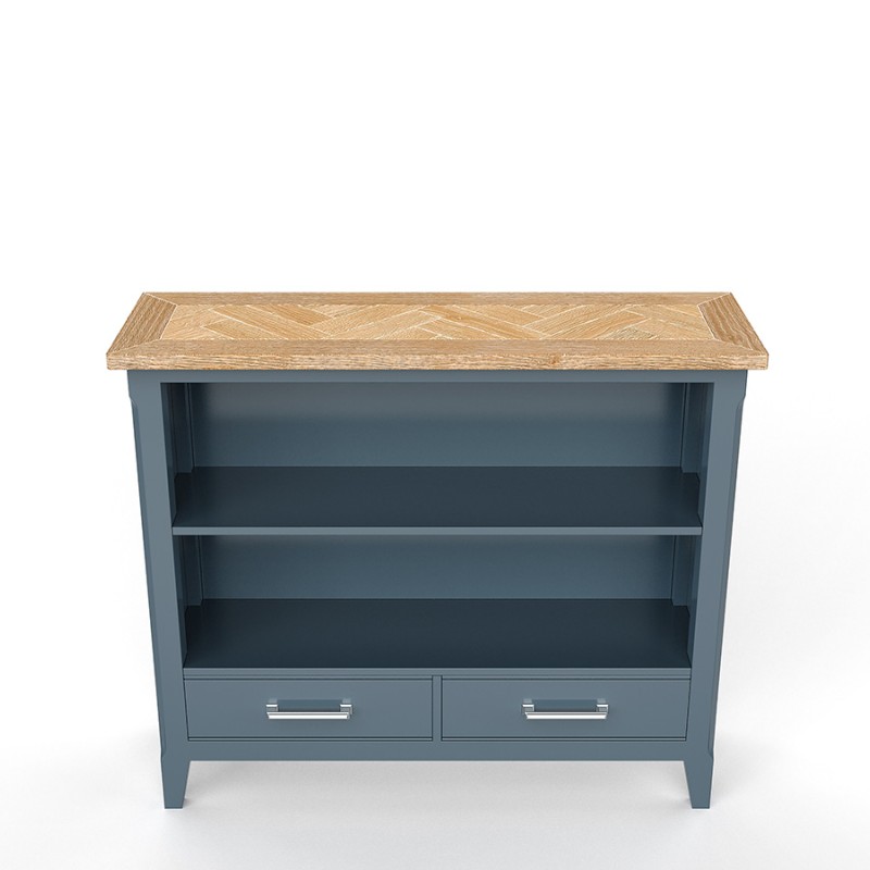Signature Blue Low Bookcase