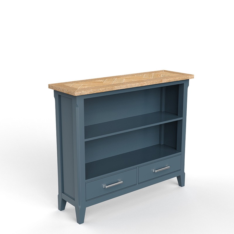 Signature Blue Low Bookcase