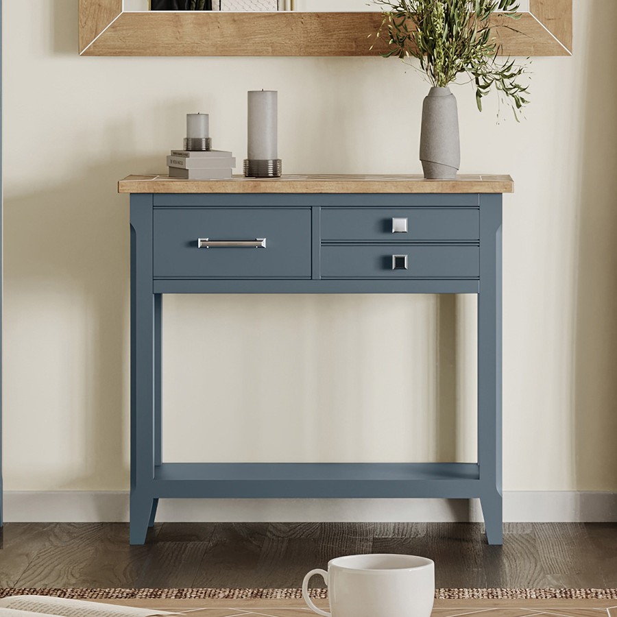 Signature Blue Reclaimed Small Console Table