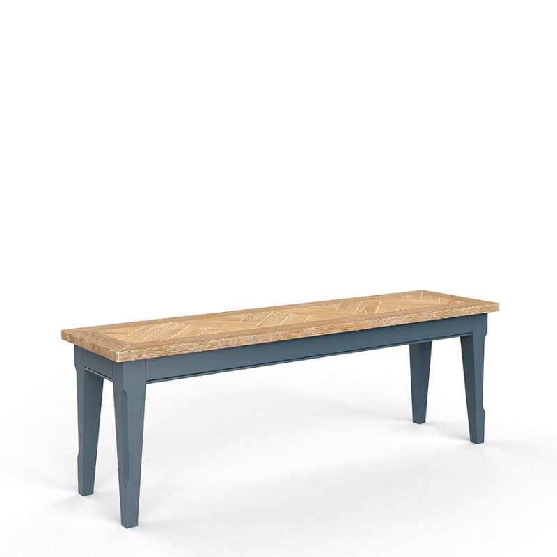 Signature Blue Small Dining Bench 130cm
